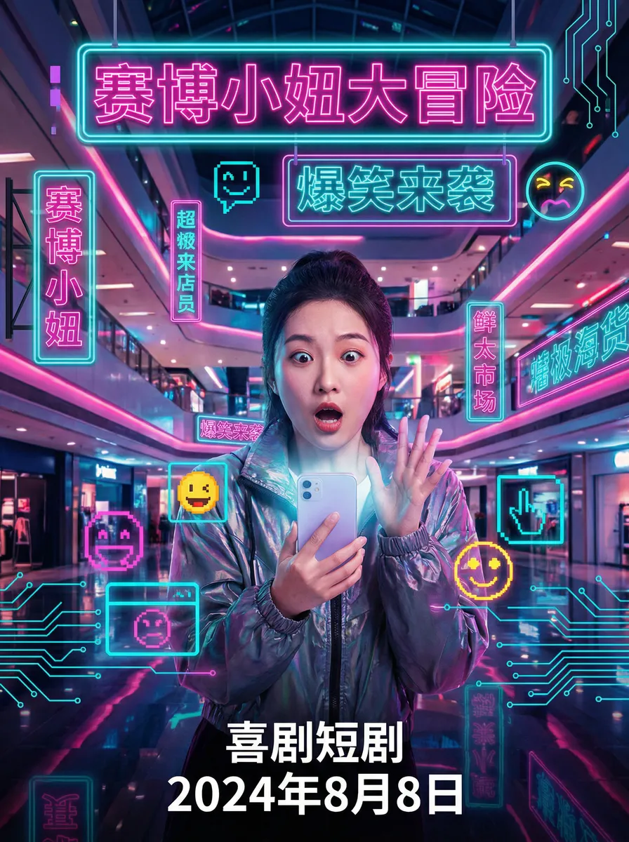 欧洲VODAFONEWIFI巨大仙踪林网站 搞笑喜剧短剧 - 赛博小妞大冒险海报